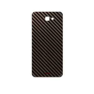 MAHOOT Glossy-Brown-Fiber Cover Sticker for Samsung Galaxy J7 Prime