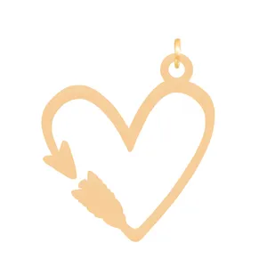 آویز گردنبند طلا 18 عیار زنانه باراد زر مدل قلب BZ168