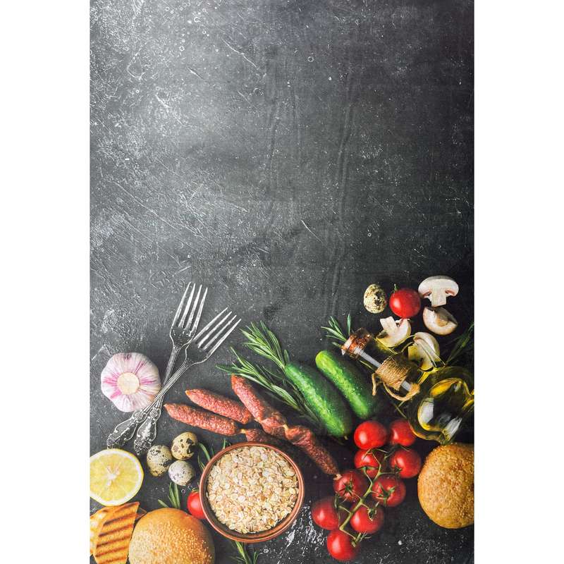 فرش پارچه ای مدل آشپزخانه طرح کباب
