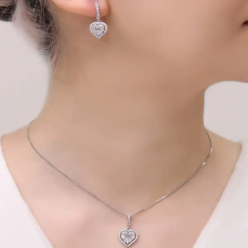 نیم ست نقره زنانه مدل NI S2