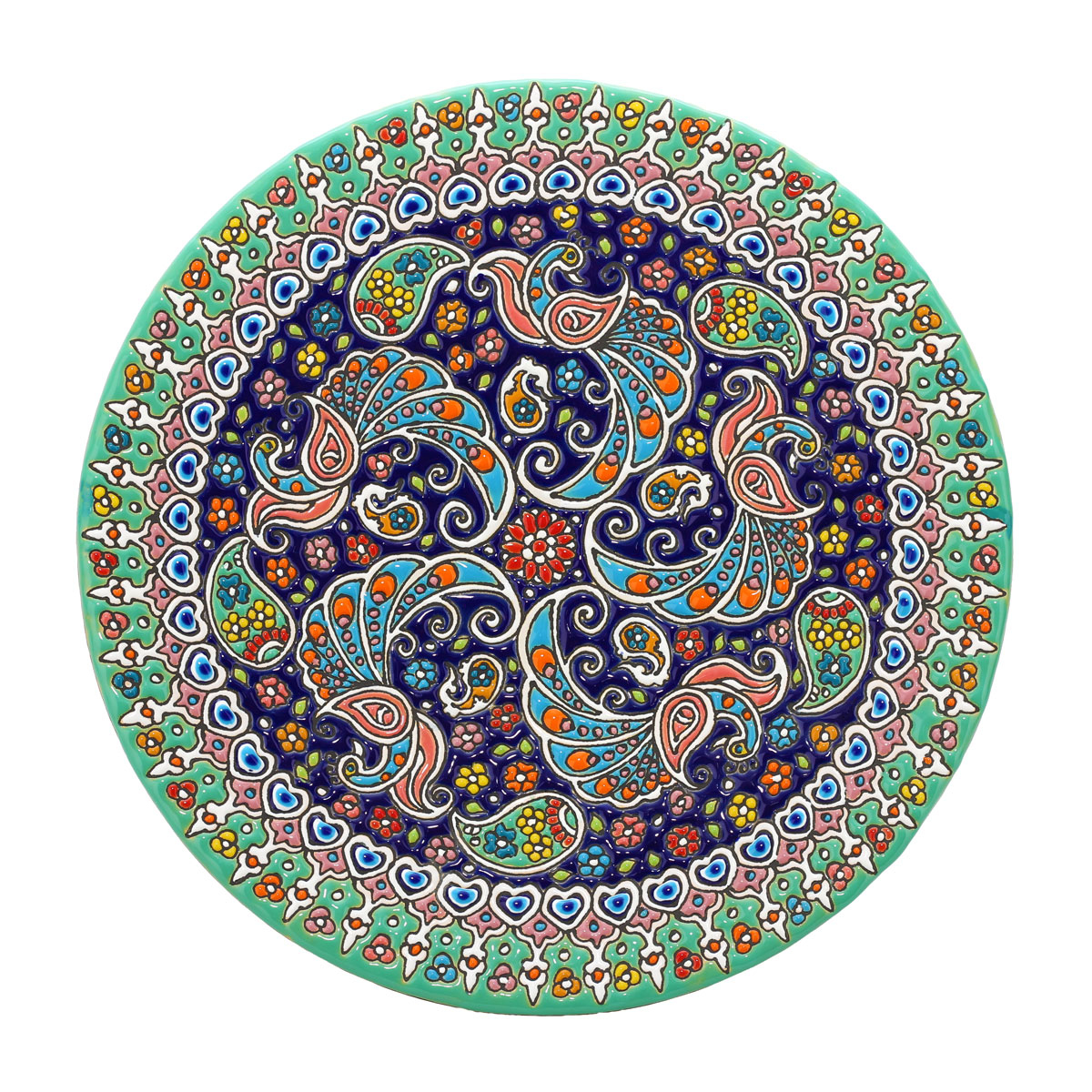 بشقاب میناکاری سفالی کد MI-011