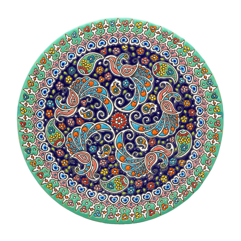بشقاب میناکاری سفالی کد MI-011