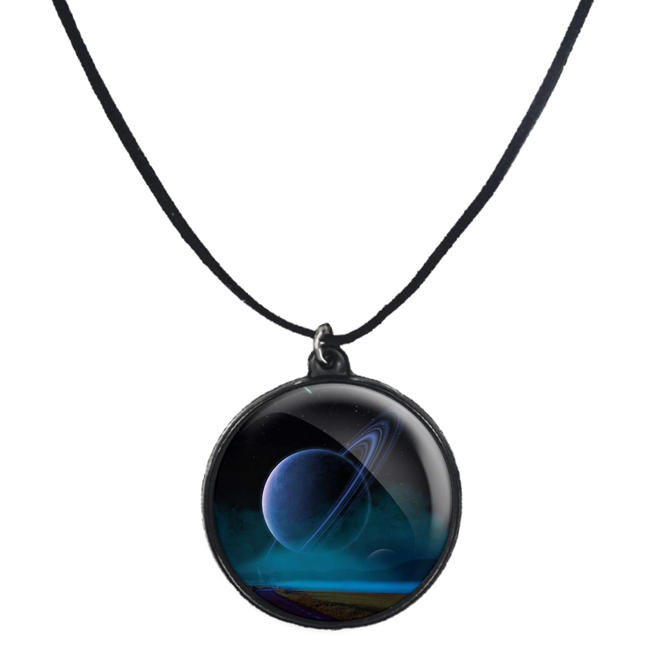 گردنبند پرمانه طرح سیاره ها کد pmb.25126 مدل دو طرفه