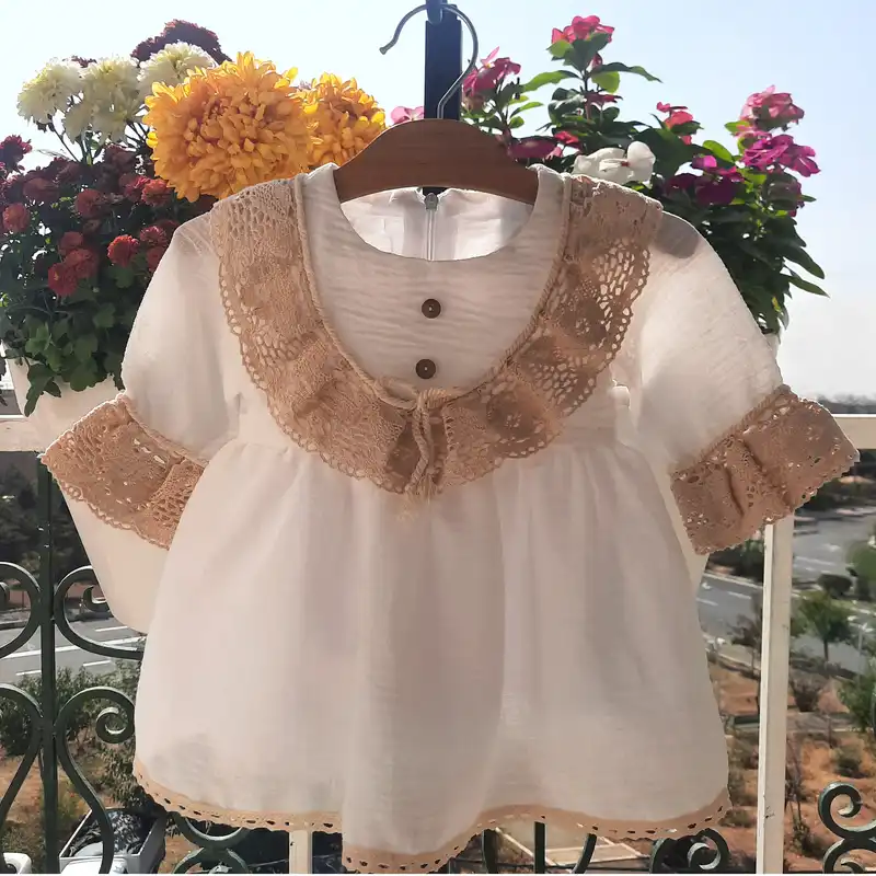 پیراهن دخترانه مدل گیپور کد sh2024