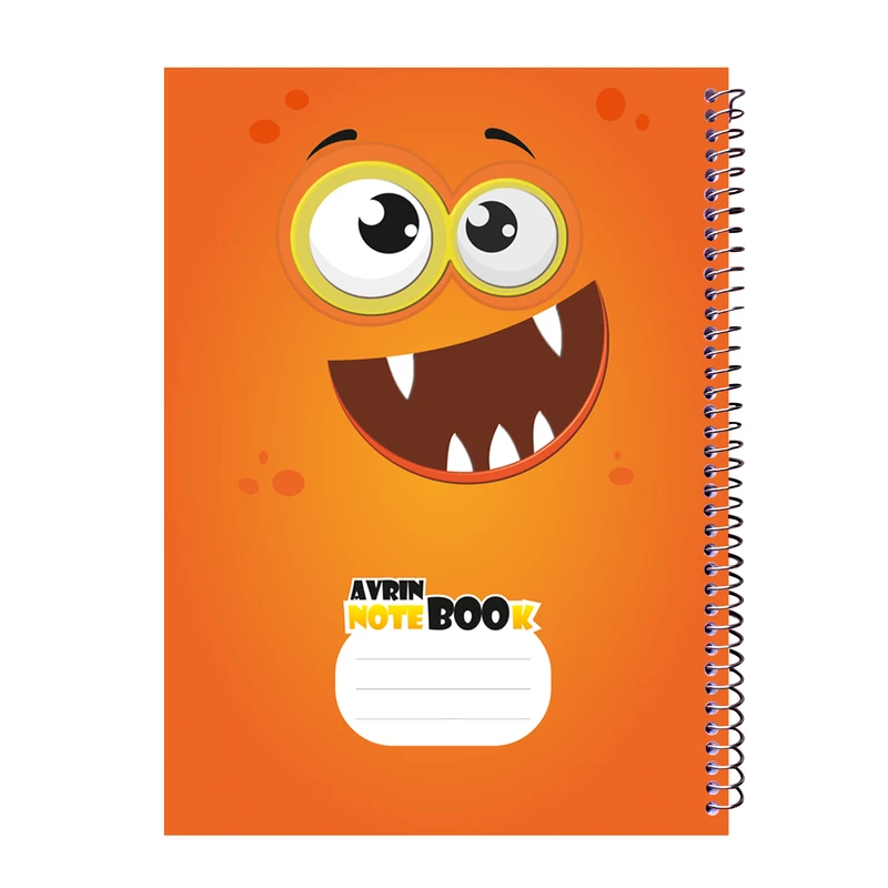 دفتر مشق 80 برگ اورین مدل فانتزی طرح هیولای خندان