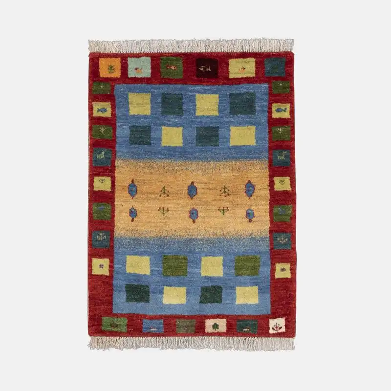 گبه دستبافت یک متری طرح ذهنی بافت مدل آسو