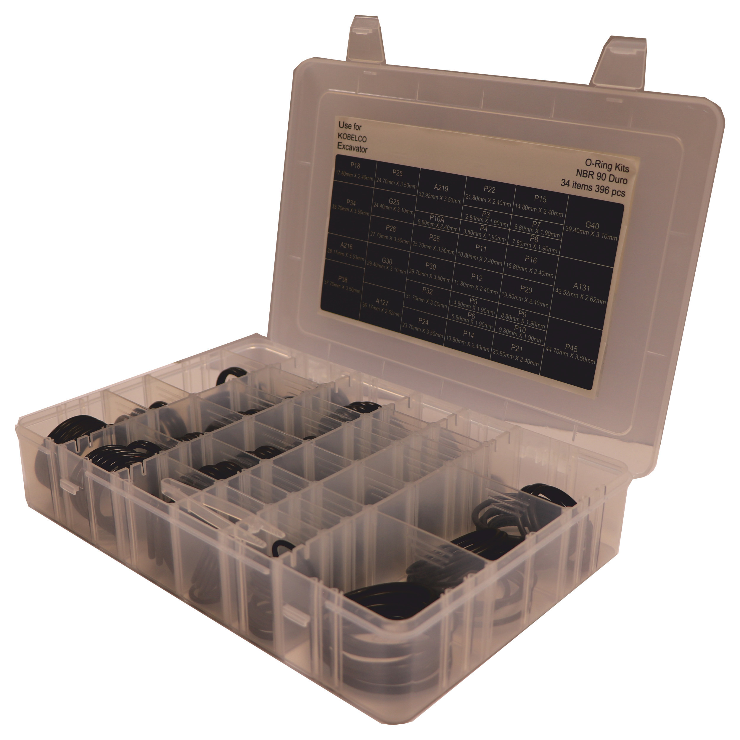 مجموعه 396 عددی اورینگ سیل گستر سالاران مدل MOK02 مناسب برای ماشین آلات کبلکو