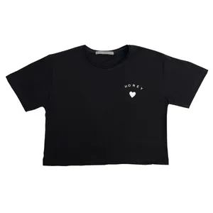 تی شرت آستین کوتاه زنانه مدل honey 10-24 رنگ مشکی