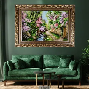تابلو فرش دستباف طرح کوچه باغ بهاری مدل RAR