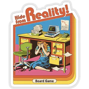 استیکر لپ تاپ طرح hide from reality کد ST871