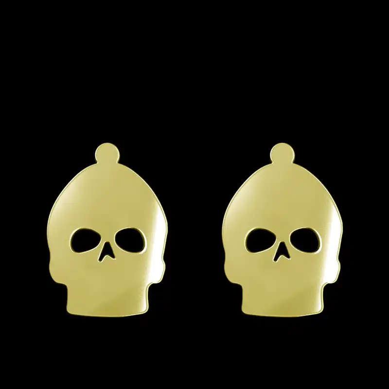 گوشواره طلا 18 عیار زنانه مدوپد مدل جمجمه کد GA1-15668