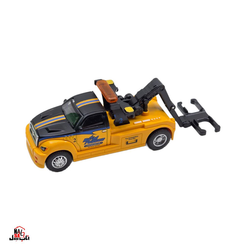 ماشین بازی ناب سل مدل کامیون بازی یدک کش فلزی عقب کش مجموعه دو عددی TRUCK TRANSPORT NAAB003