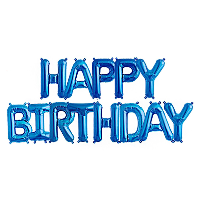 بادکنک فویلی سورتک مدل Happy BirthDay پلاس کد STF1005 بسته 13 عددی