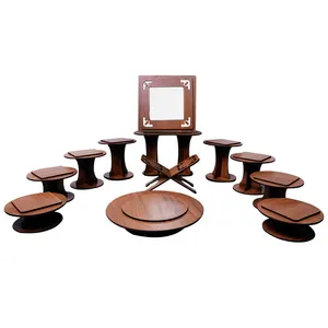 مجموعه ظروف هفت سین 12 پارچه چوبی