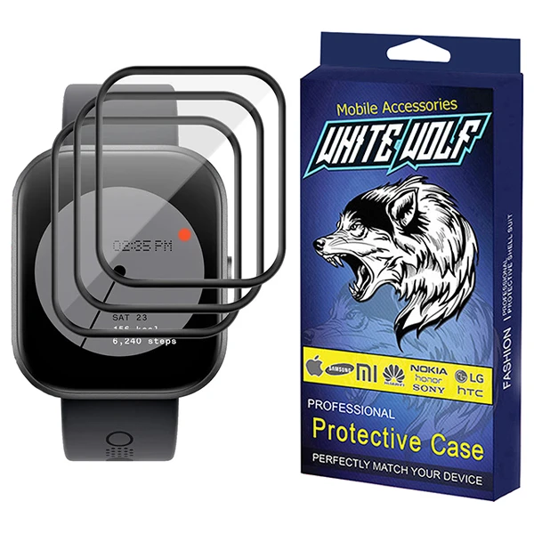 محافظ صفحه نمایش وایت ولف مدل W-3PWM مناسب برای ساعت هوشمند ناتینگ  CMF Watch Pro بسته 3 عددی