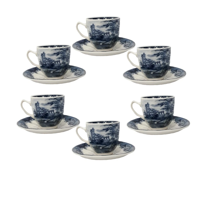 سرویس فنجان نعلبکی  6 پارچه طرح آکسفورد کد Oxford collection170
