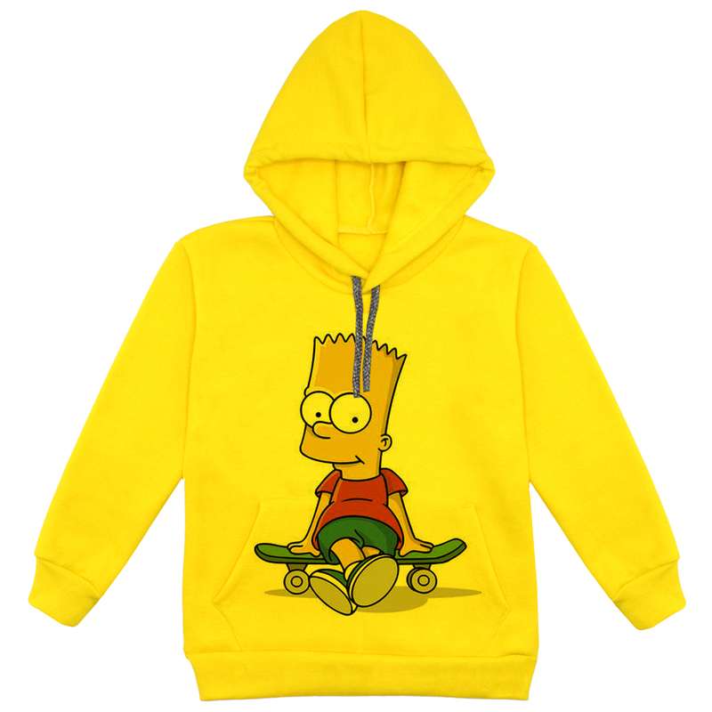 هودی پسرانه مدل سیمسون F38 رنگ زرد
