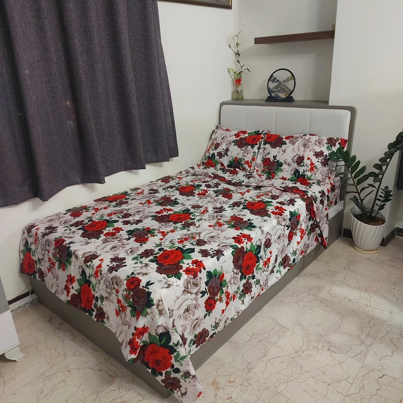 سرویس روتختی مدل گلدار niki240 2 دو نفره سه تکه