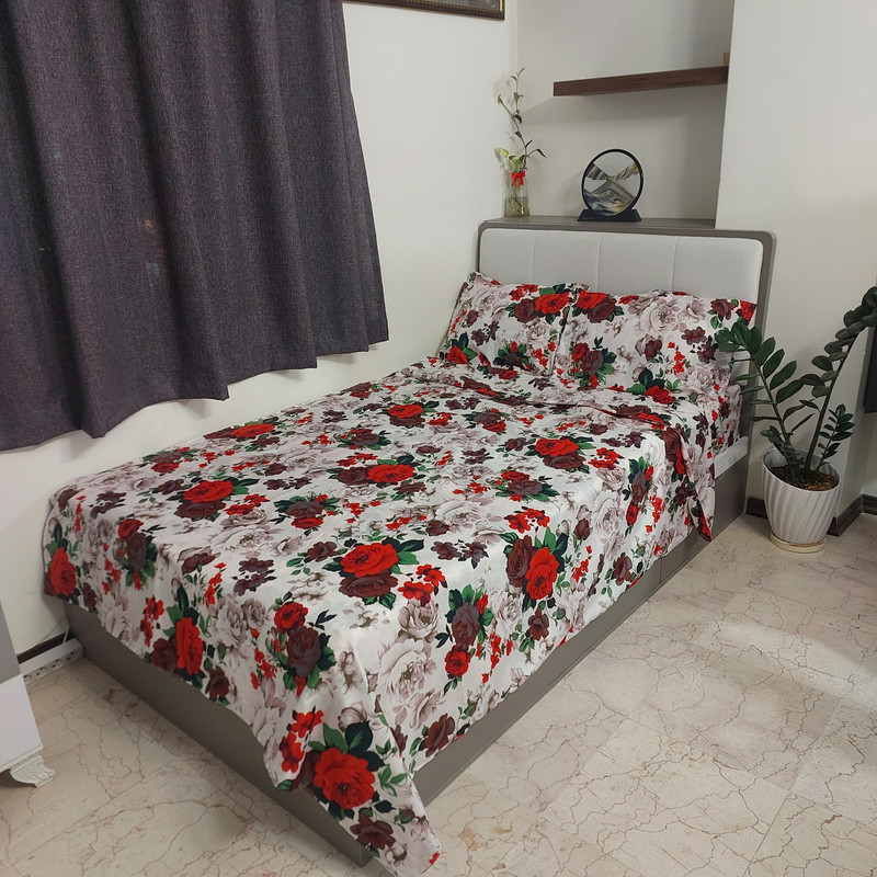 روکش لحاف گلدار کد  niki160 یک نفره سایز ۱۶۰×۲۲۰ سانتی متر