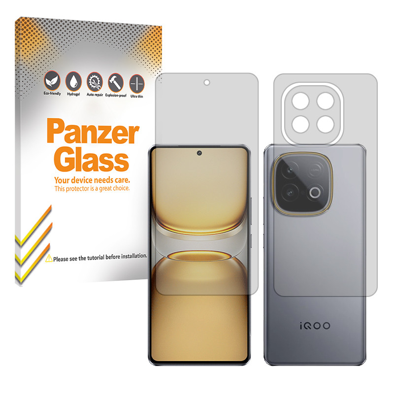 محافظ صفحه نمایش شفاف پنزر گلس مدل هیدروژلی مناسب برای گوشی موبایل ویوو IQOO Z10 Turbo Pro به همراه محافظ پشت گوشی