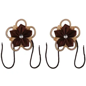 پرده جمع کن طرح گل بسته 2 عددی