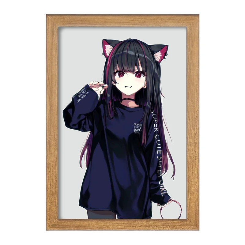 تابلو خندالو مدل دختر انیمه ای  کد 18103