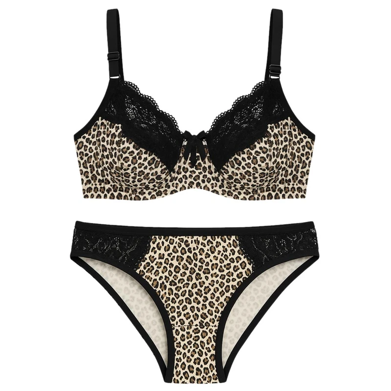 ست شورت و سوتین زنانه ماییلدا مدل پلنگی فنردار کد 5394