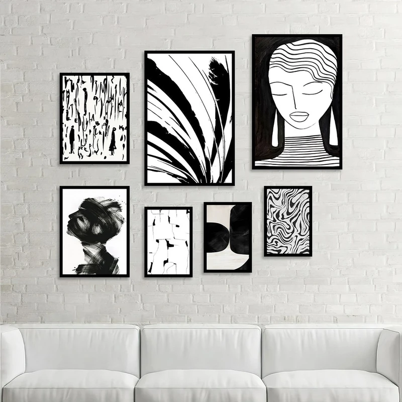 تابلو بکلیت مدل طرح نقاشی مدرن B-1116 مجموعه 7 عددی