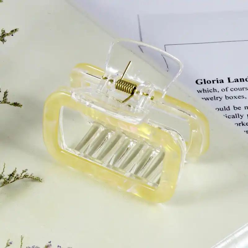 کلیپس مو زنانه مدل مکعبی کریستالی کد G_Lnd_1456