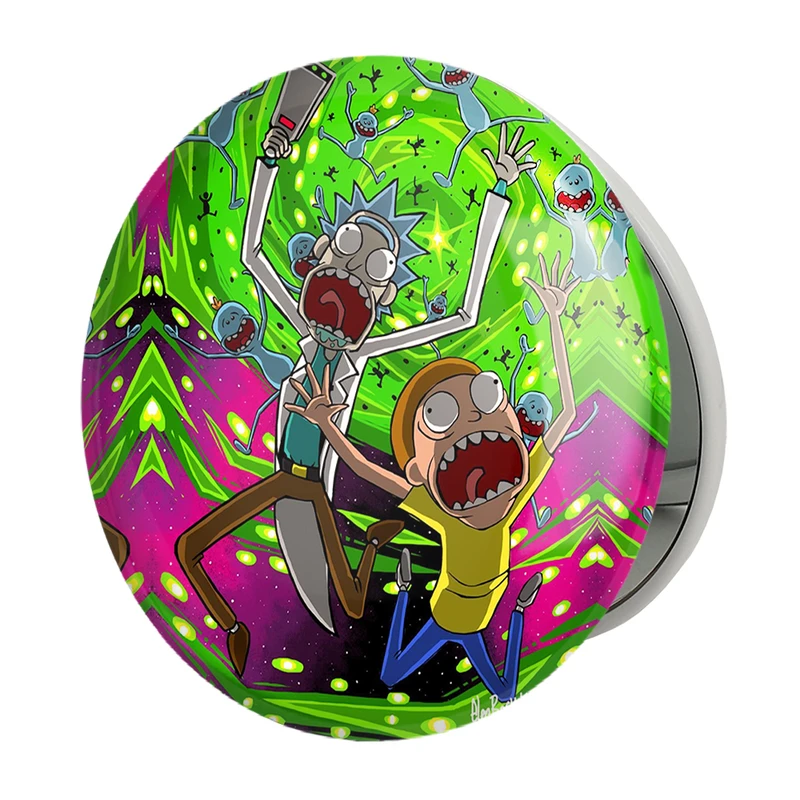 آینه جیبی خندالو طرح ریک و مورتی Rick and Morty مدل تاشو کد 3217 