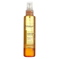 اسپری ضدآفتاب بدون رنگ ویتالیر SPF50 مدل Vitamine C &zwnj;مناسب برای انواع پوست، حجم 150 میلی&zwnj;لیتر