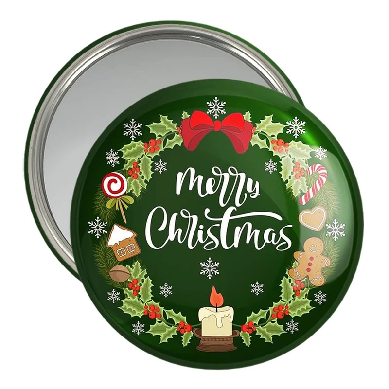 آینه جیبی خندالو مدل کریسمس Christmas  کد 22148