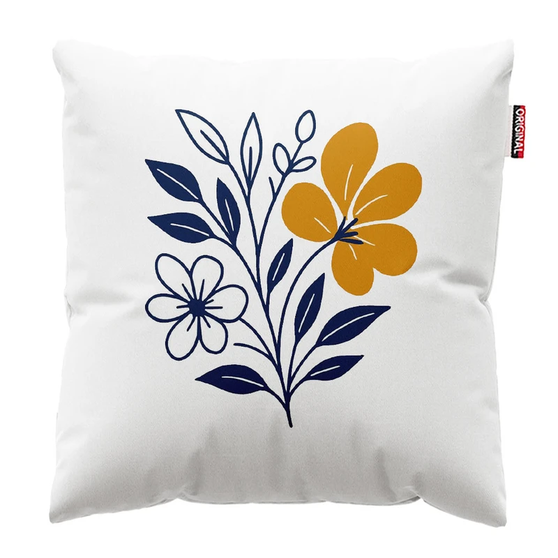 کوسن پاد آفرین طرح گل کد 3026 سایز 30*30 سانتی متر