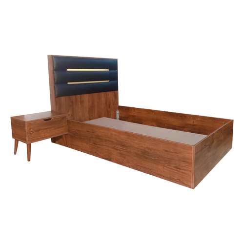 تخت خواب دو نفره مدل 2021 سایز 120×200 سانتی متر به همراه پاتختی