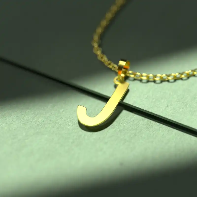 گردنبند طلا 18 عیار زنانه مدوپد مدل حرف J کد H3-1-1142