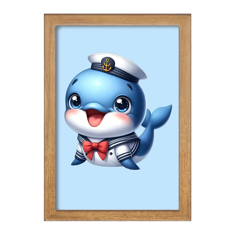 تابلو خندالو مدل دلفین کیوت کد F7698