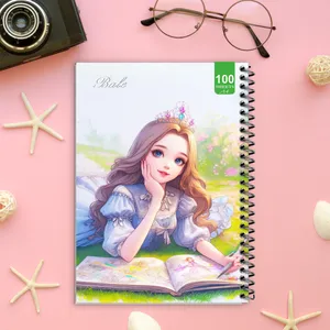 دفتر نقاشی 100 برگ بله طرح فانتزی دختر نقاش کد A4-N81