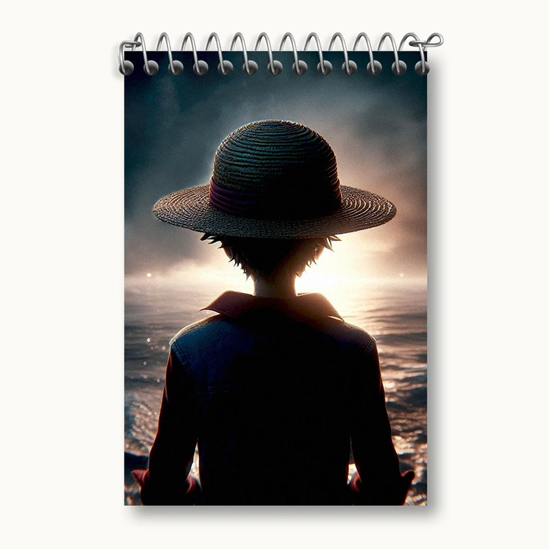 دفتر یادداشت 50 برگ خندالو مدل لوفی انیمه وان پیس کد F834