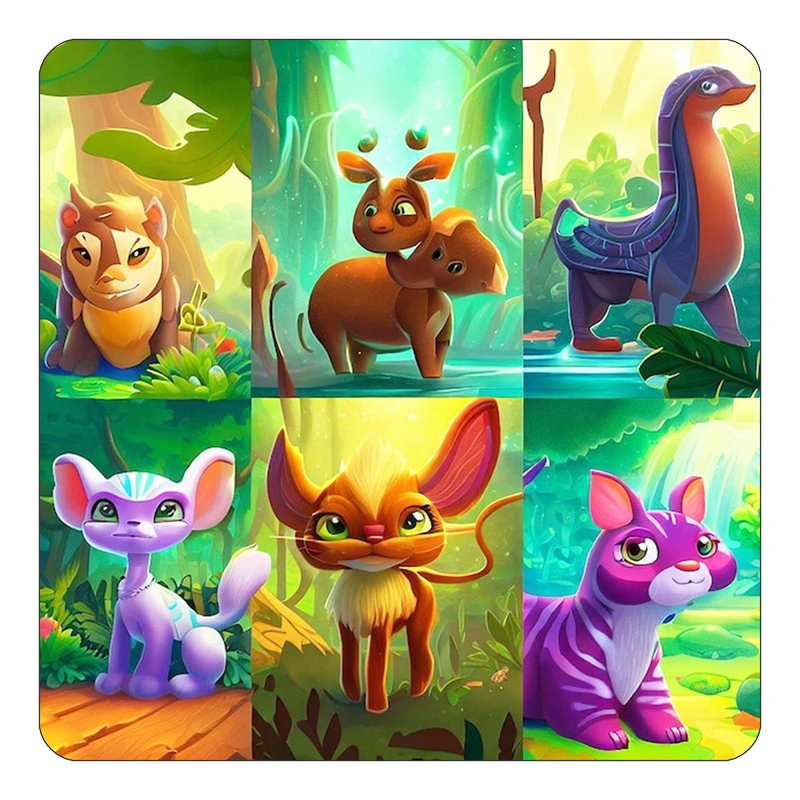 مگنت کاکتی طرح حیوانات کارتونی مدل mp28636