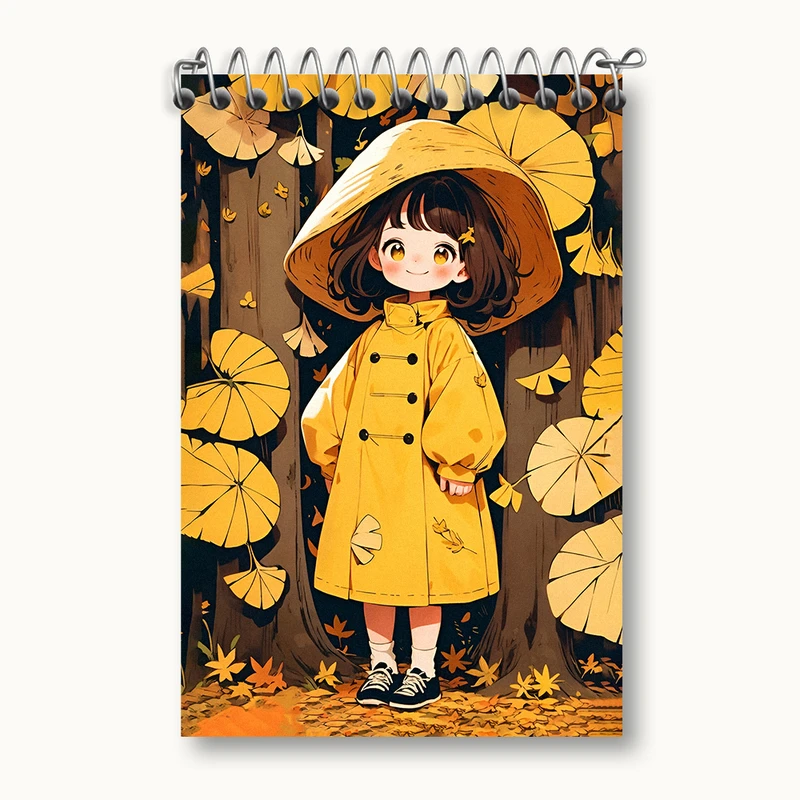 دفتر یادداشت 50 برگ خندالو طرح دخترانه کیوت کد N3843