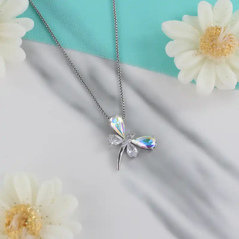 گردنبند زنانه مدل سنجاقکک کد BB434