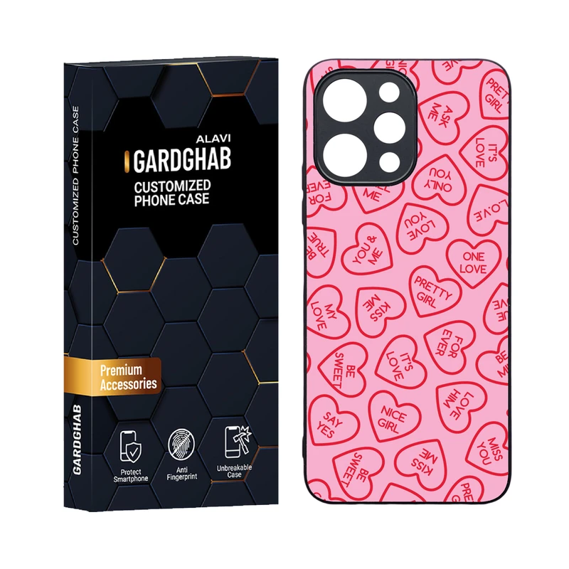 کاور گارد قاب علوی مدل دورژله ای عاشقانه مناسب برای گوشی موبایل شیائومی Poco M6 pro 5G