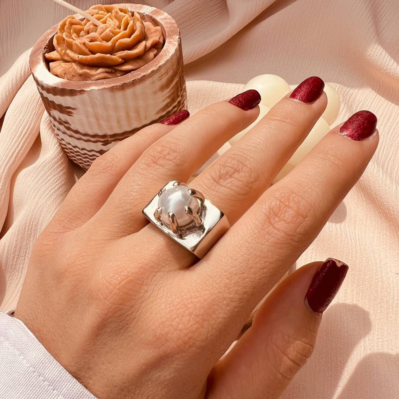 انگشتر زنانه مدل مرواریدی انگشتر زنانه مدل مرواریدی