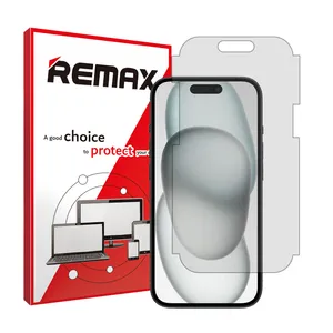 Remax HyGEL model transparent screen protector suitable for Apple iPhone 15
