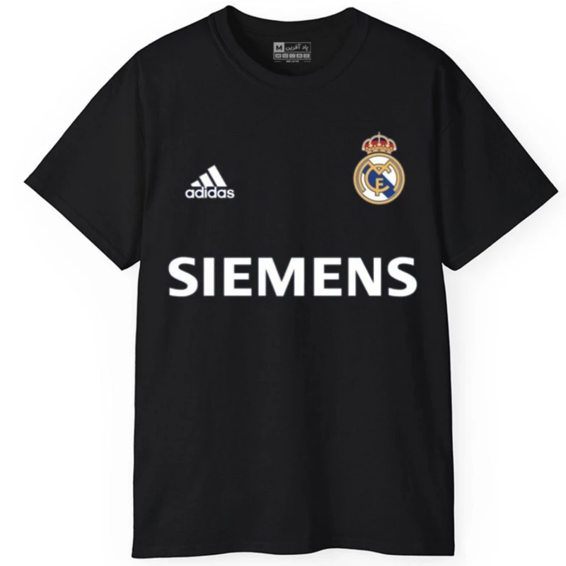 تی‌شرت آستین کوتاه مردانه پاد آفرین مدل فوتبالی رئال مادرید کد500