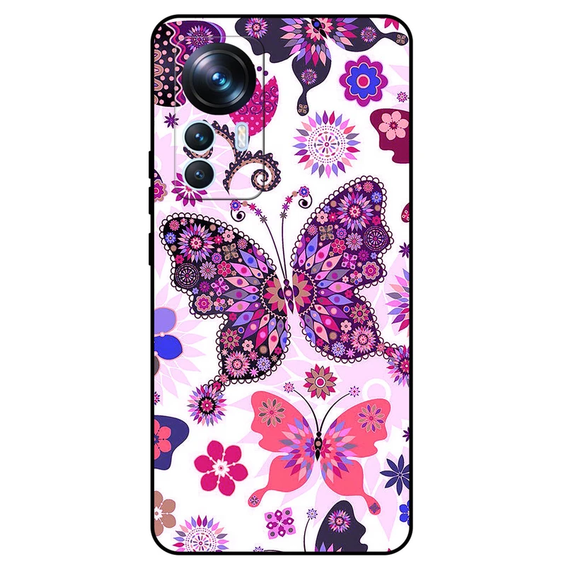 کاور مگافون طرح پروانه مدل 6356 مناسب برای گوشی موبایل شیائومی 12 Lite