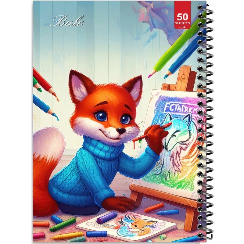 دفتر نقاشی 50 برگ انتشارات بله طرح رویاه در حال طراحی کد A4-L178