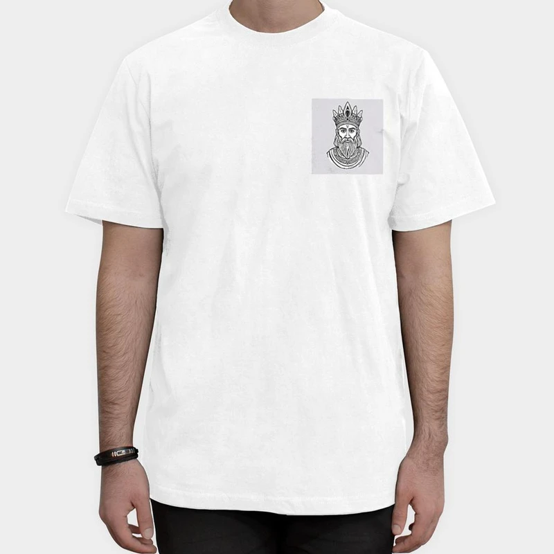 تیشرت آستین کوتاه مردانه مدل پادشاه رنگ سفید