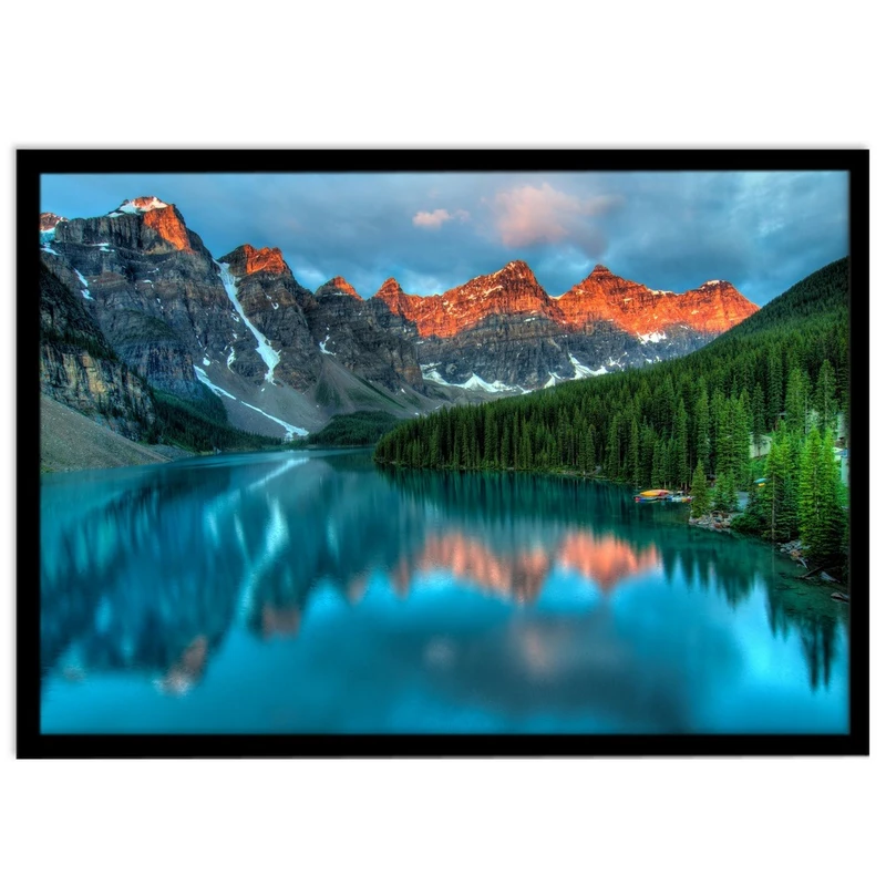 تابلو نوری بکلیت طرح طبیعت بهار دریاچه و کوهستان مدل B-S1207