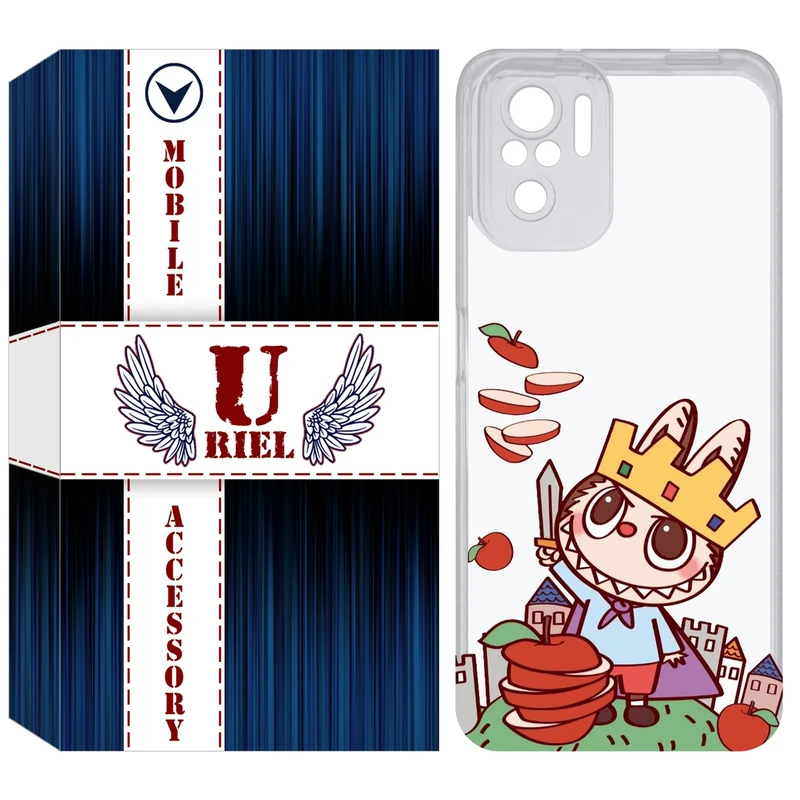 کاور یوریل قاب مدل Clear کد 115 طرح لبوبو Labubu مناسب برای گوشی موبایل شیائومی Redmi Note 10 4G / Note 10S / Poco M5s